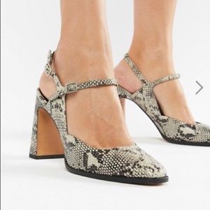 Snake Block Heels
